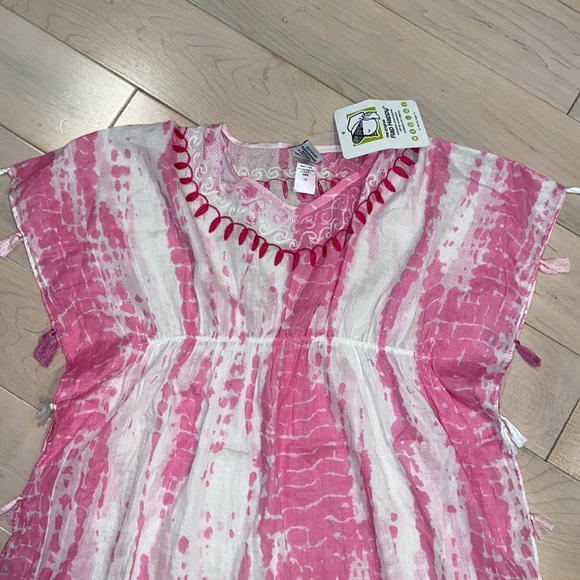 The original Flap Happy Kailea Kaftan beach cover up paradise pink - Picture 4 of 12